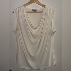 Women's Cream Sleeveless Top